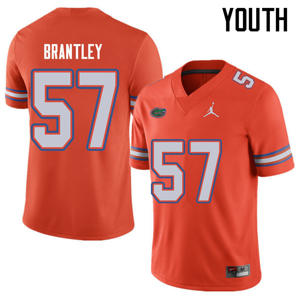 Jordan Brand Youth #57 Caleb Brantley Florida Gators College Football Jerseys Sale-Orange - Click Image to Close